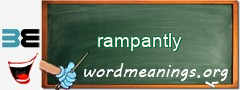 WordMeaning blackboard for rampantly